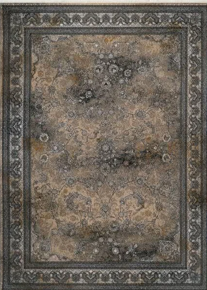 فرش ماشینی کاشان 700 شانه کد7015 زمینه بژ وینتیج